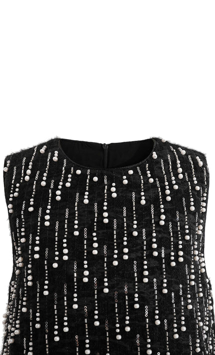 kids atelier tulleen Black & White Feathered Glam Dress
