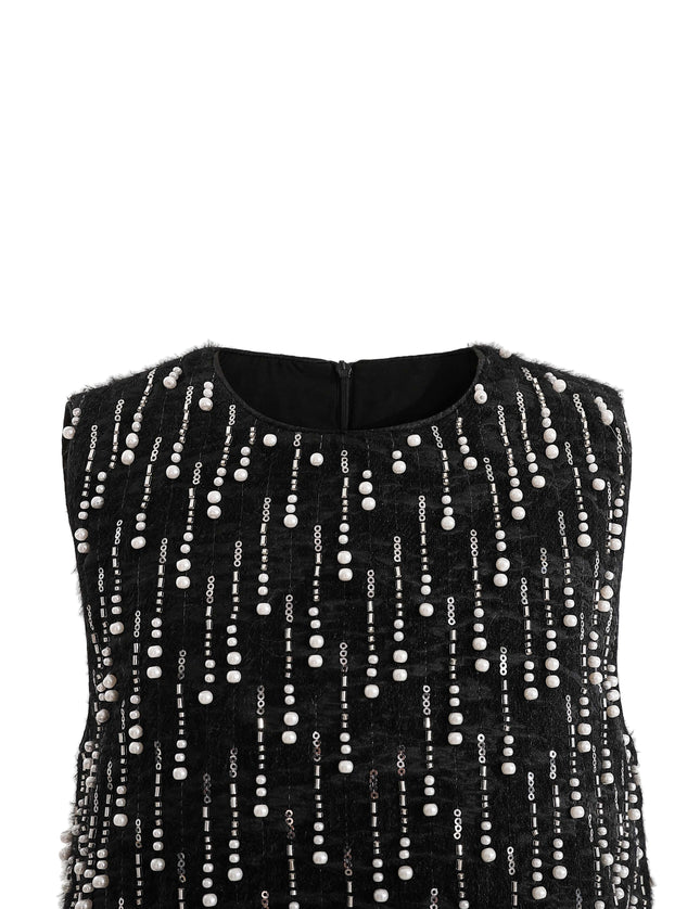 kids atelier tulleen Black & White Feathered Glam Dress