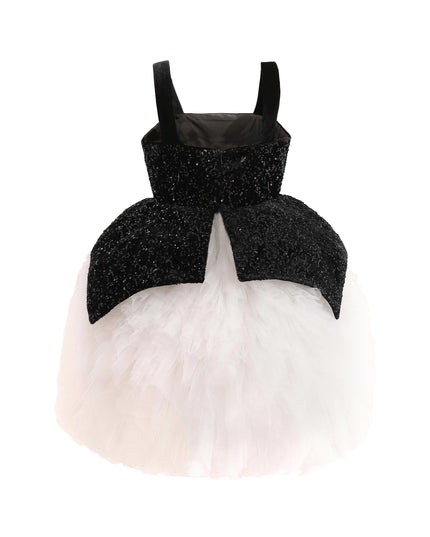 kids atelier tulleen Black Glitter & Tulle Celebration Dress