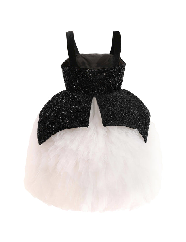 kids atelier tulleen Black Glitter & Tulle Celebration Dress