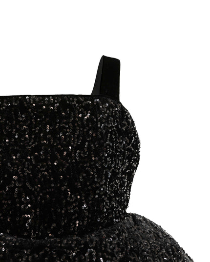 kids atelier tulleen Black Glitter & Tulle Celebration Dress