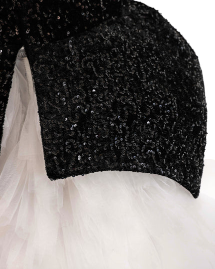 kids atelier tulleen Black Glitter & Tulle Celebration Dress