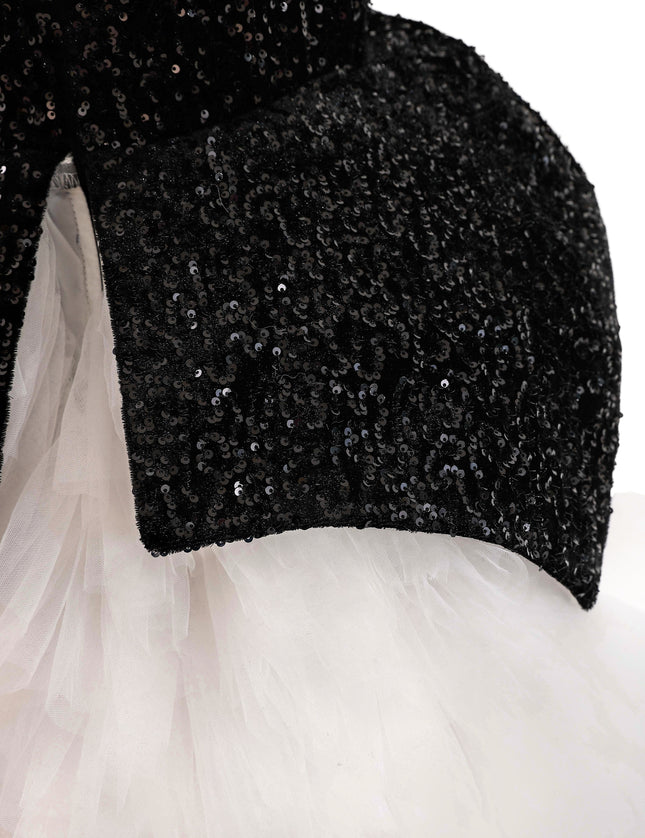 kids atelier tulleen Black Glitter & Tulle Celebration Dress