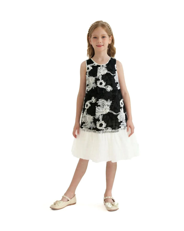 kidsatelier-tulleen-TUD52020-black-floral-tulle-sleeveless-dress