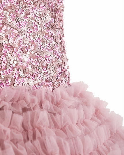 kids atelier tulleen Pink Sequin & Tulle Party Dress