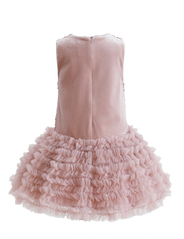 kids atelier tulleen Pink Sequin & Tulle Party Dress
