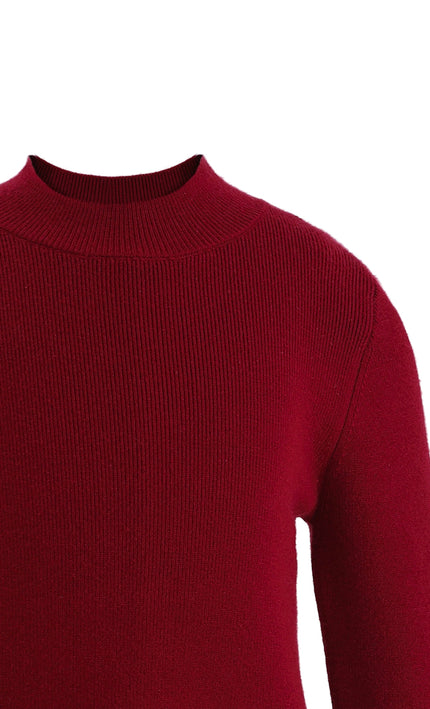 kids atelier tulleen Ruby Red Ruffle-Knit Sweater