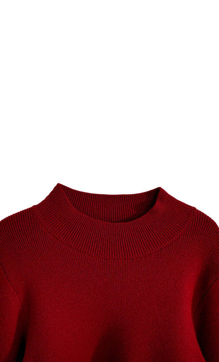 kids atelier tulleen Ruby Red Ruffle-Knit Sweater