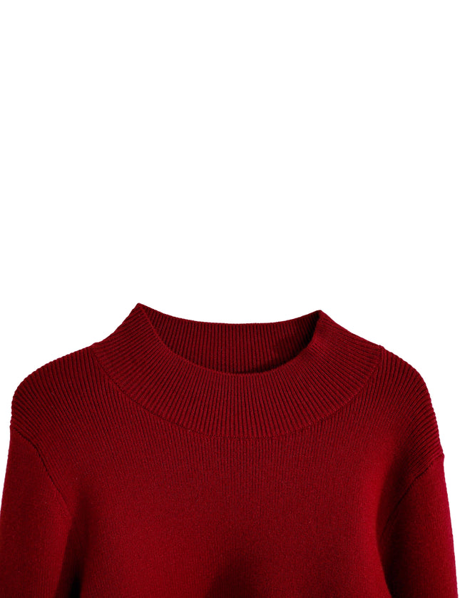 kids atelier tulleen Ruby Red Ruffle-Knit Sweater