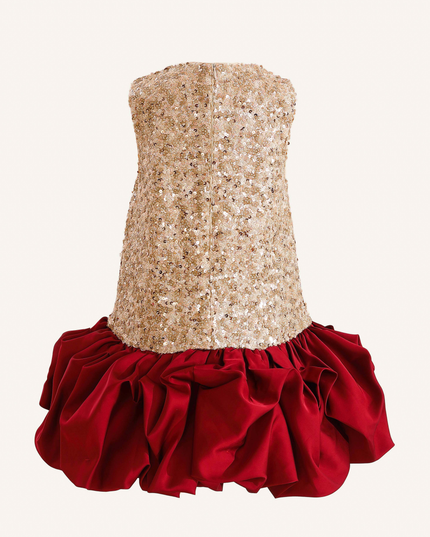 kids atelier tulleen Crimson Ruffles & Golden Gleam