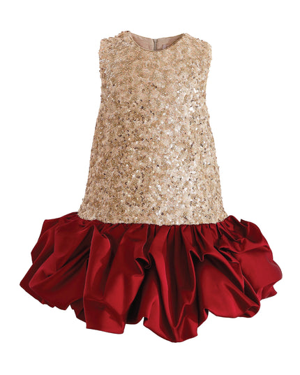 kids atelier tulleen Crimson Ruffles & Golden Gleam