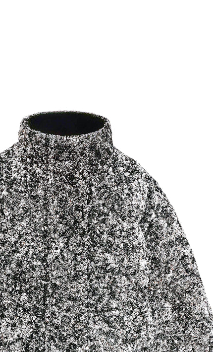 kids atelier tulleen Black Glitter Puffer Jacket