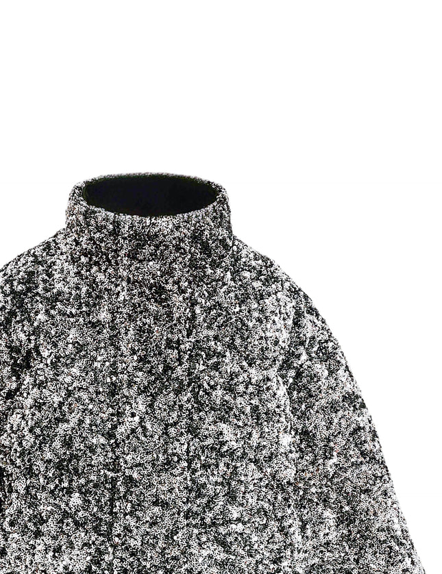 kids atelier tulleen Black Glitter Puffer Jacket