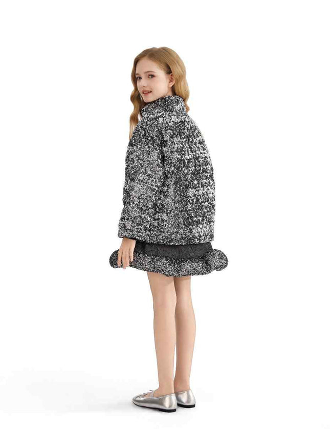 kids atelier tulleen Black Glitter Puffer Jacket