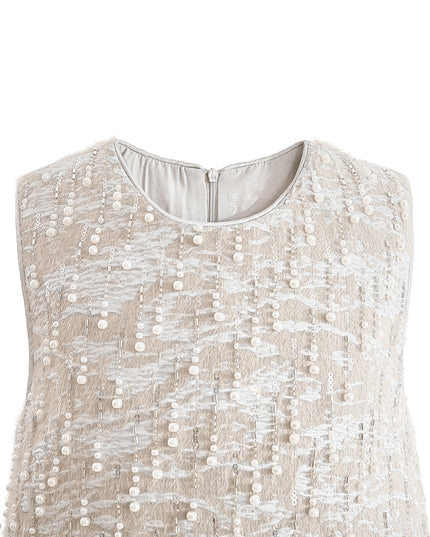 kids atelier tulleen Silver Feathered Party Dress