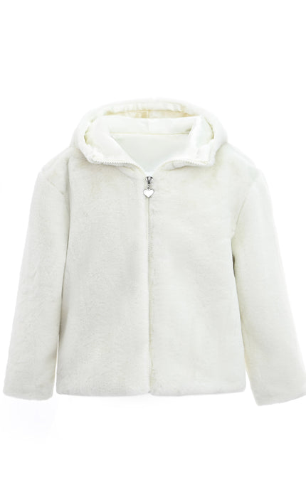 kids atelier tulleen Plush Hooded Jacket