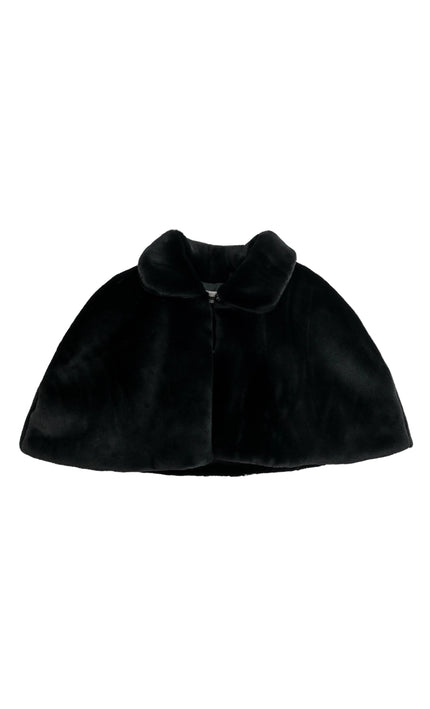 kids atelier tulleen Black Faux Fur Cape