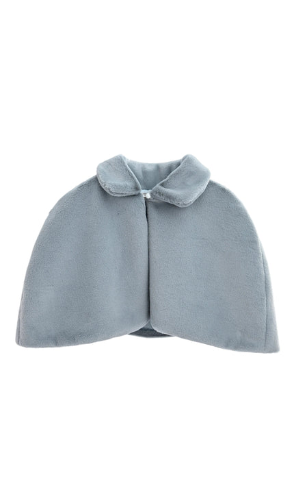 kids atelier tulleen  blue Faux Fur Cape