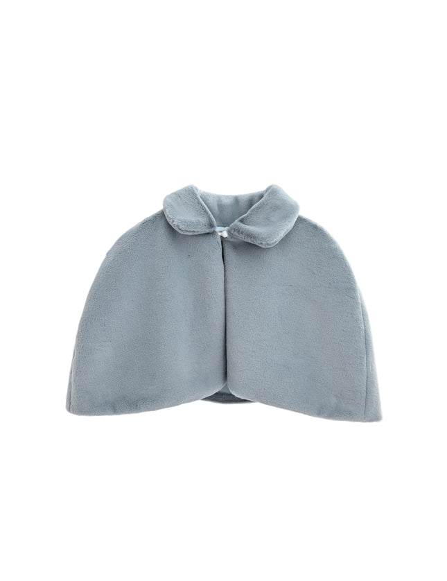 kids atelier tulleen  blue Faux Fur Cape