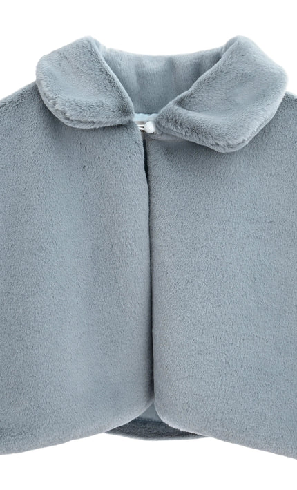 kids atelier tulleen  blue Faux Fur Cape