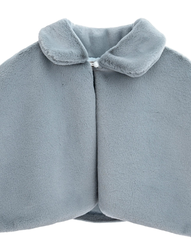 kids atelier tulleen  blue Faux Fur Cape