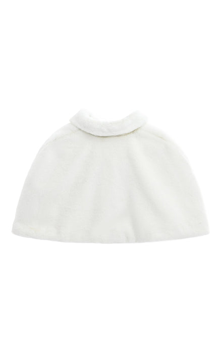 kids atelier tulleen ivory  Faux Fur Cape