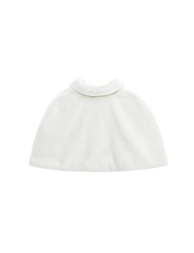 kids atelier tulleen ivory  Faux Fur Cape