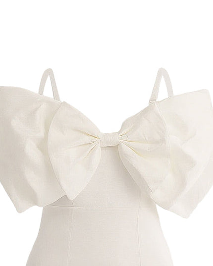 kids atelier tulleen White Bow Mini Dress