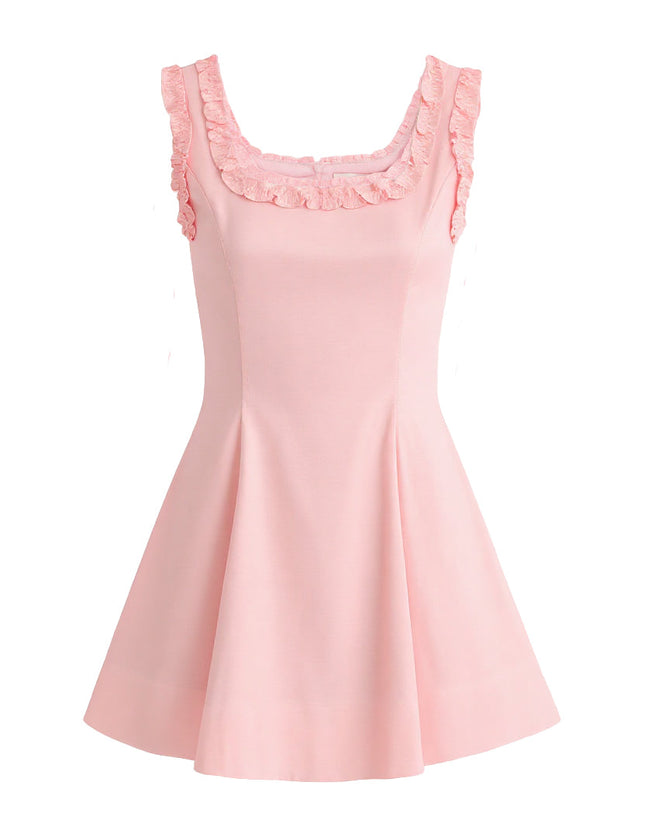 kids atelier tulleen Light Pink Ruffle Strap Dress