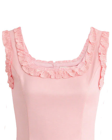 kids atelier tulleen Light Pink Ruffle Strap Dress