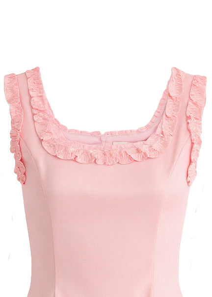kids atelier tulleen Light Pink Ruffle Strap Dress