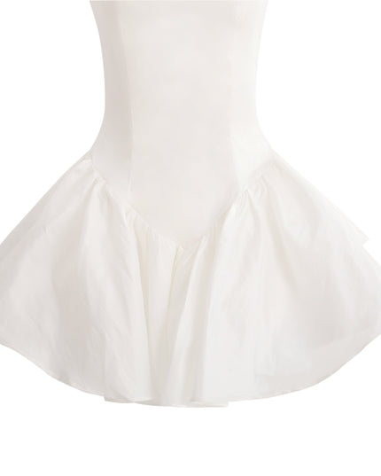 kids atelier tulleen White Halter Flared Dress