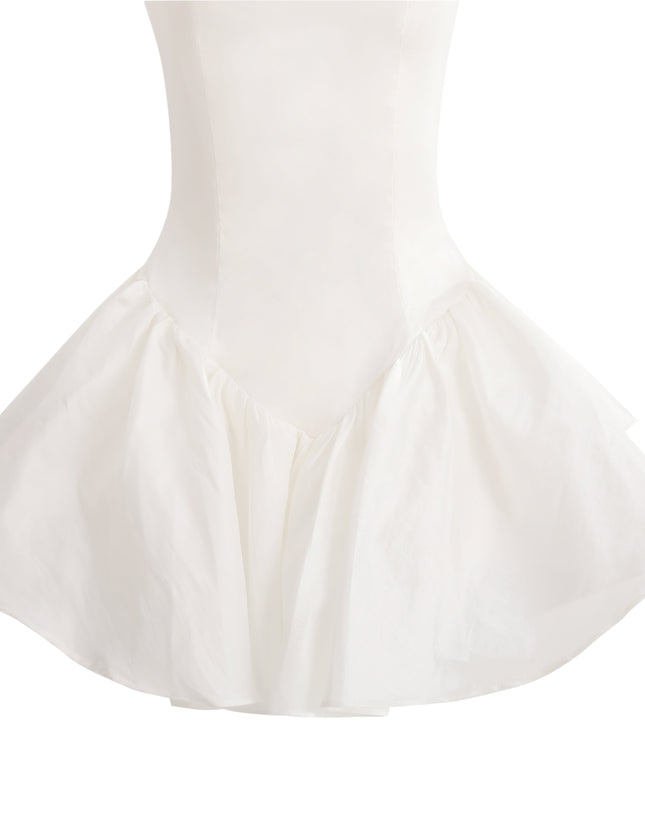 kids atelier tulleen White Halter Flared Dress