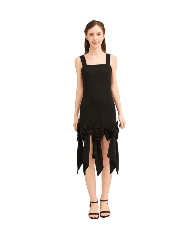 kids atelier tulleen Black Bow-Tail Dress
