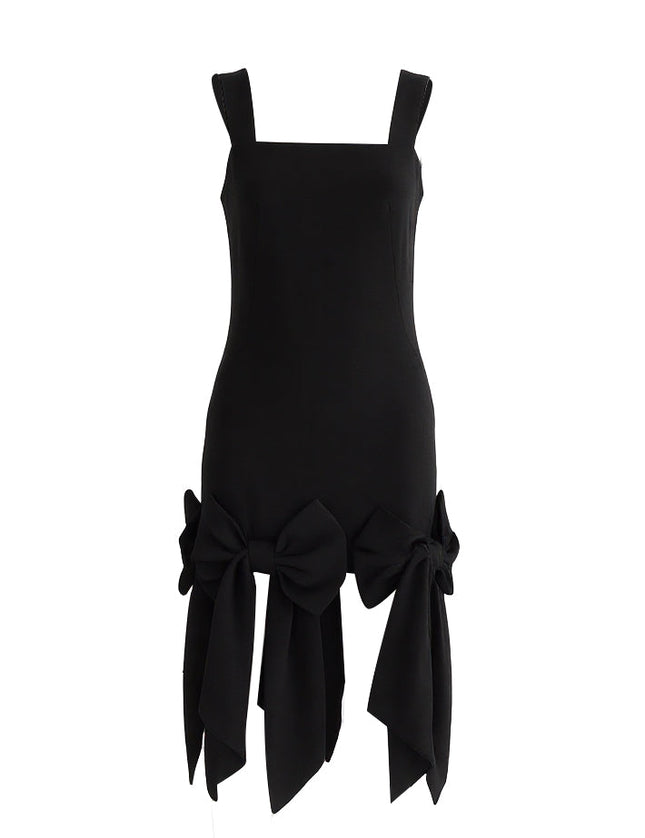 kids atelier tulleen Black Bow-Tail Dress