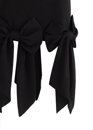 kids atelier tulleen Black Bow-Tail Dress
