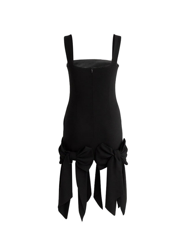 kids atelier tulleen Black Bow-Tail Dress