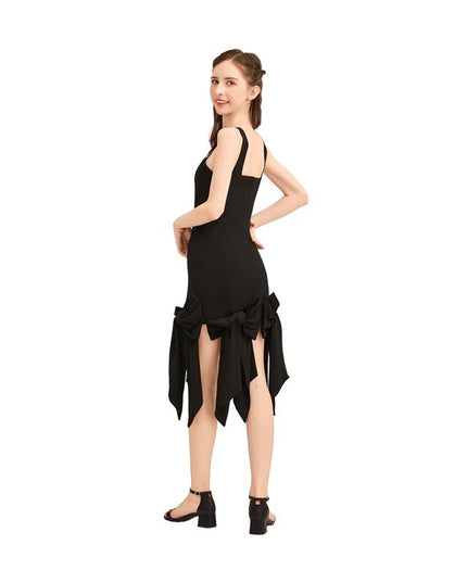 kids atelier tulleen Black Bow-Tail Dress