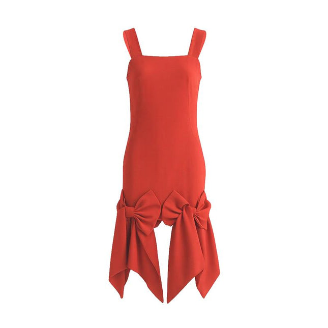 kids atelier tulleen Radiant Red Bow-Tail Dress