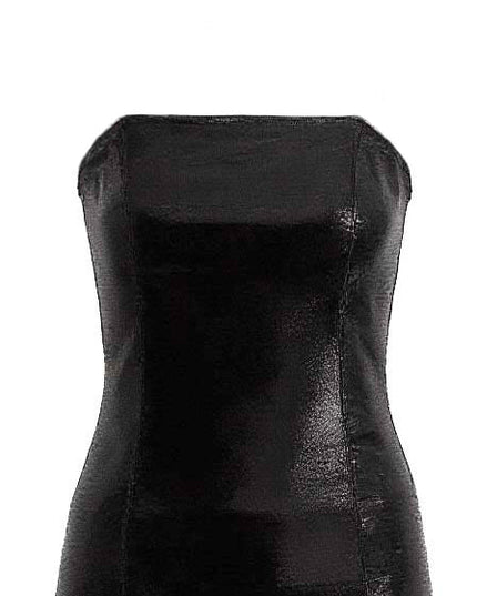 kids atelier tulleen Black Satin Strapless Dress