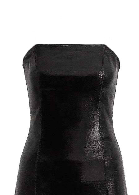 kids atelier tulleen Black Satin Strapless Dress