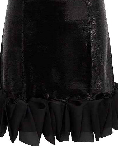 kids atelier tulleen Black Satin Strapless Dress