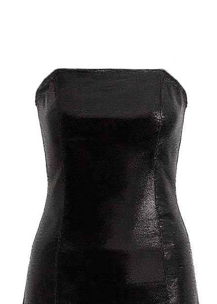 kids atelier tulleen Black Satin Strapless Dress