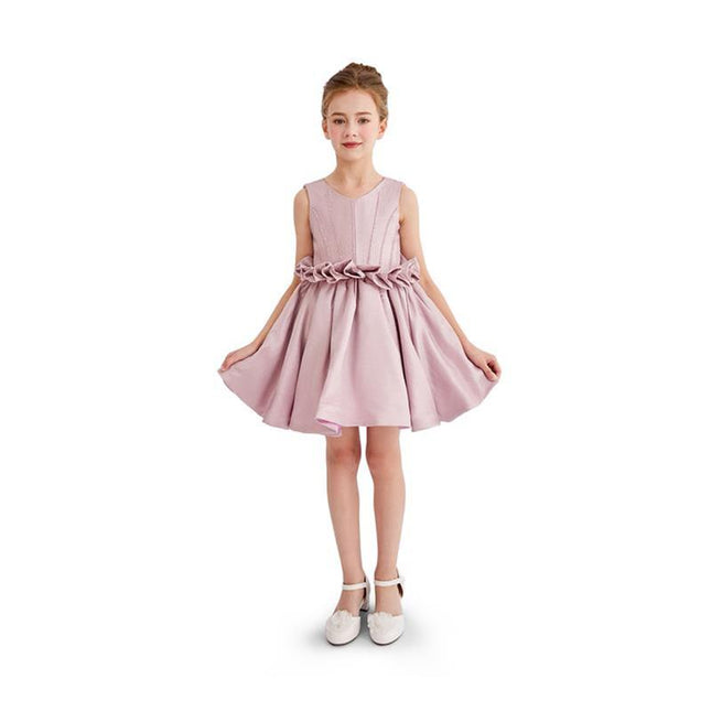 kids atelier tulleen Purple Ruffle Waist Formal Dress