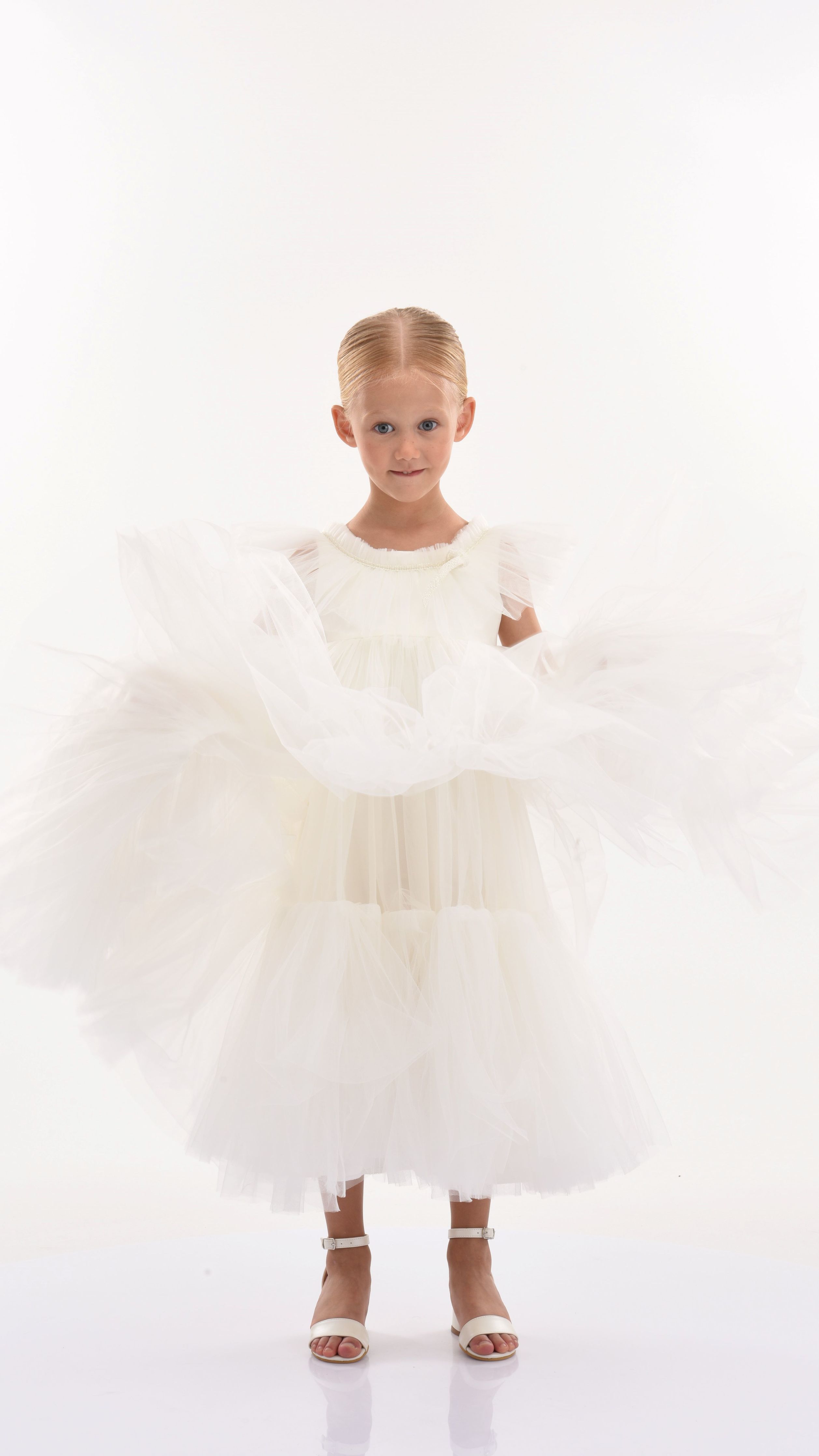 Dress White Ruffle Beckwith