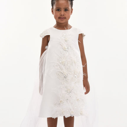 White Solana Floral Overlay Dress