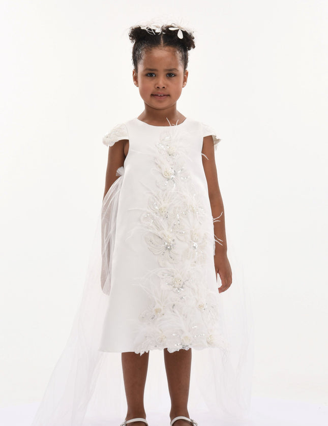 White Solana Floral Overlay Dress