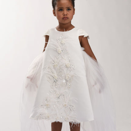 White Solana Floral Overlay Dress
