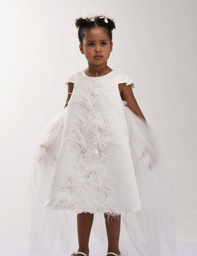 White Solana Floral Overlay Dress