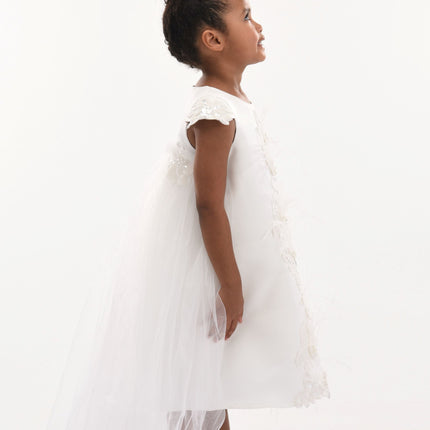 White Solana Floral Overlay Dress